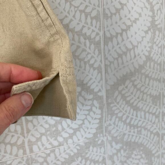 NWOT Melrose and Market Linen Blend Elastic Waist Drawstring Shorts Tan/Neutral - Picture 6 of 11